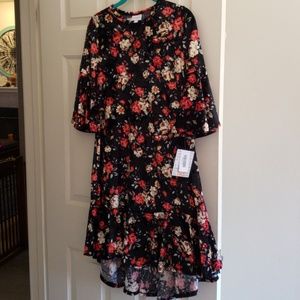 Lularoe velvet floral Maurine dress-xs